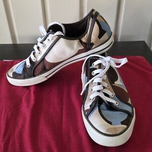 COACH Dalia Women's Size 7.5 Blues Signature C Monogram Casual Sneakers